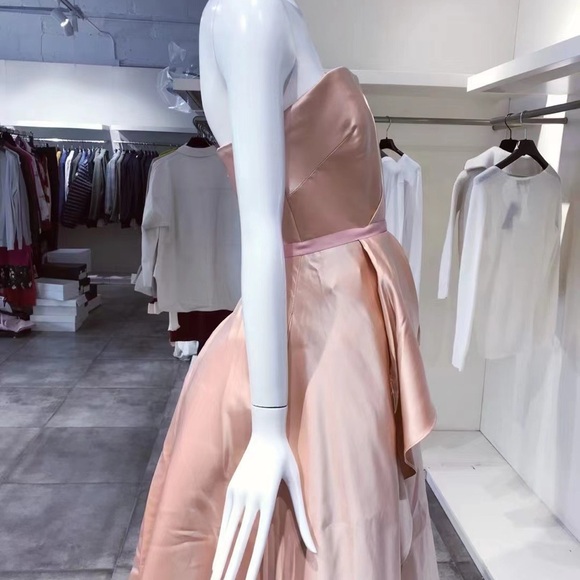 US 4 Marchesa Notte Collection Strapless Ruffle Gown NWT - Picture 4 of 13